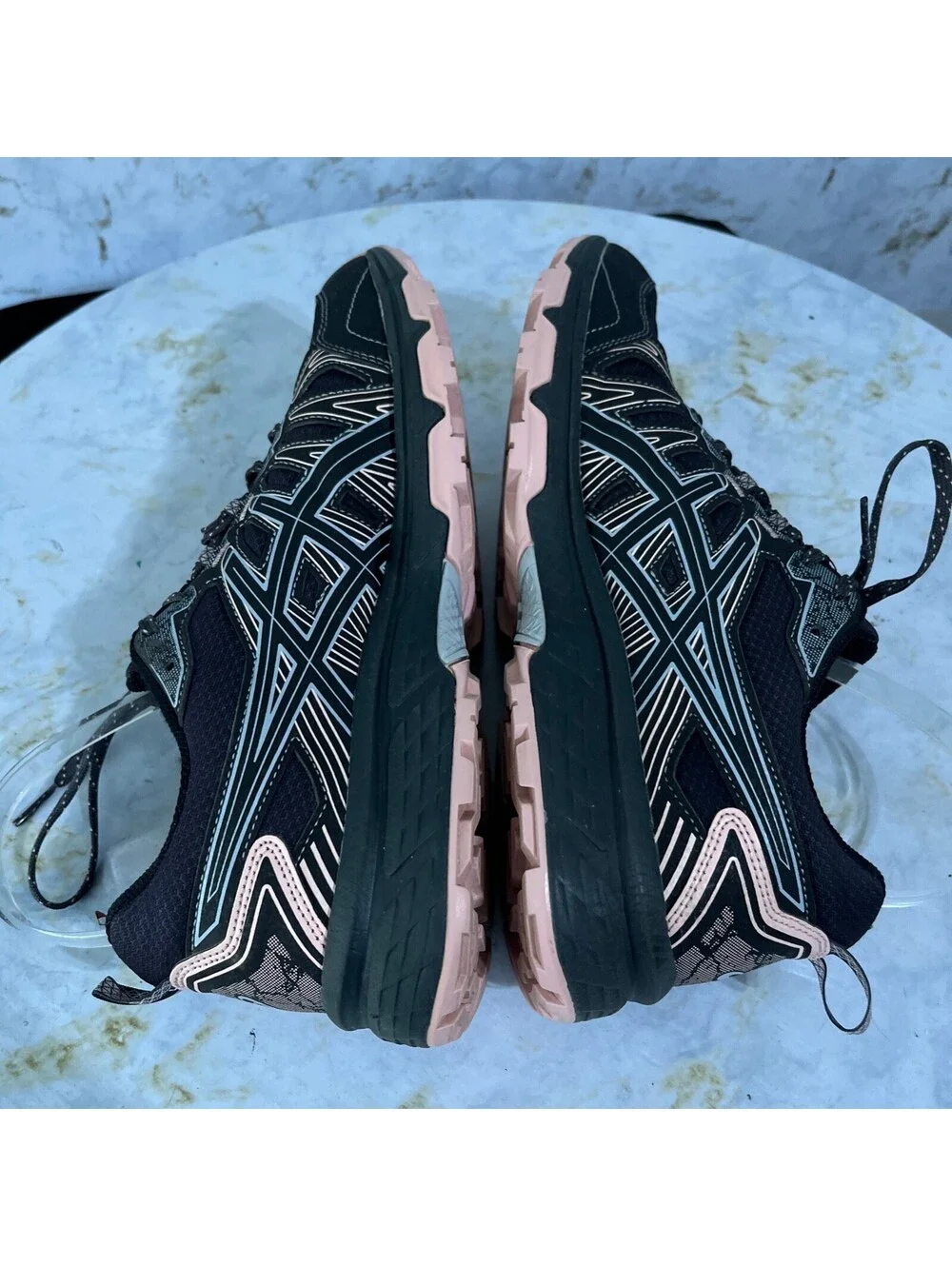 Asics Gel Venture 7 Womens Size 11 Running Shoes Gray Pink Trail Hiking Sneakers